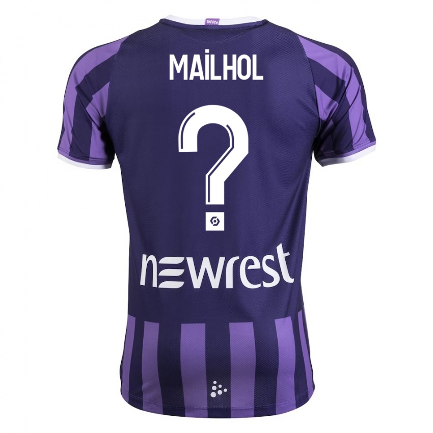 Hombre Camiseta Luca Mailhol #0 Morado 2ª Equipación 2023/24 La Camisa Perú
