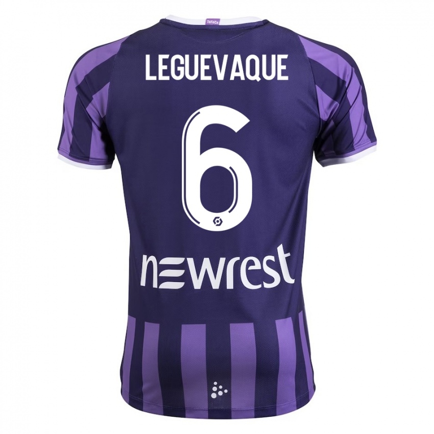 Hombre Camiseta Laurie Leguevaque #6 Morado 2ª Equipación 2023/24 La Camisa Perú