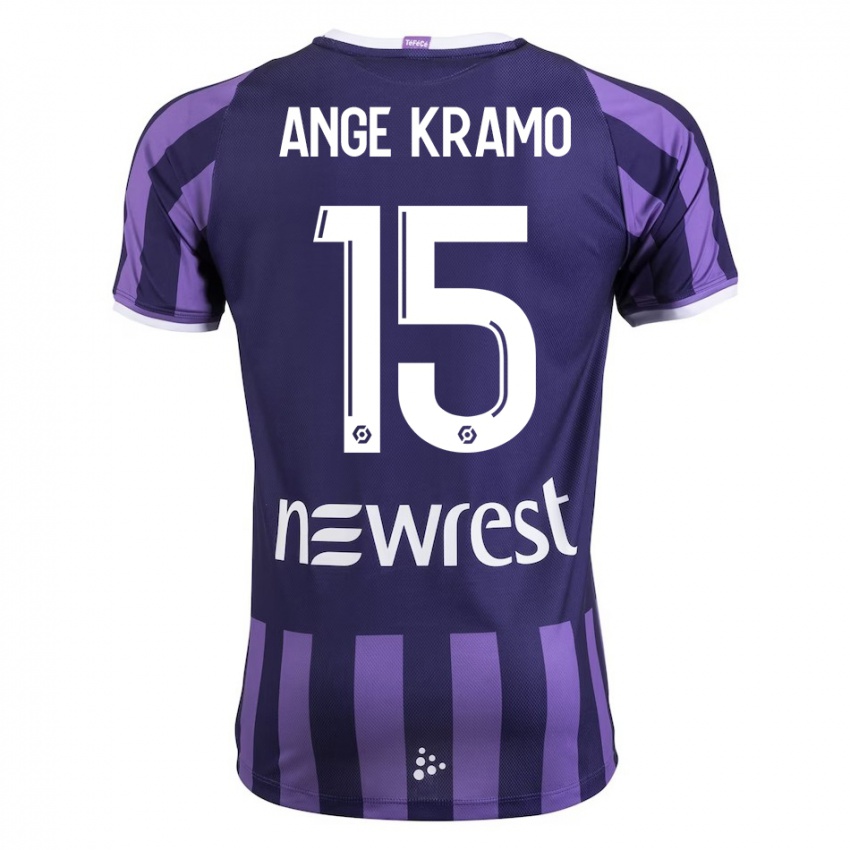 Hombre Camiseta Marie Ange Kramo #15 Morado 2ª Equipación 2023/24 La Camisa Perú