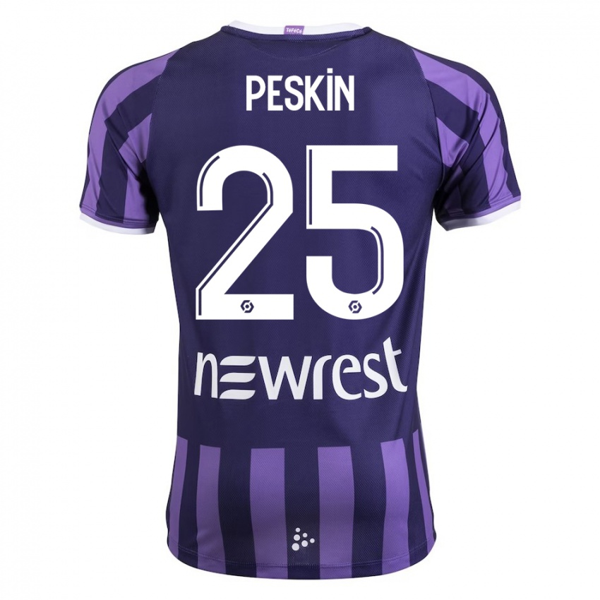 Hombre Camiseta Kelso Peskin #25 Morado 2ª Equipación 2023/24 La Camisa Perú