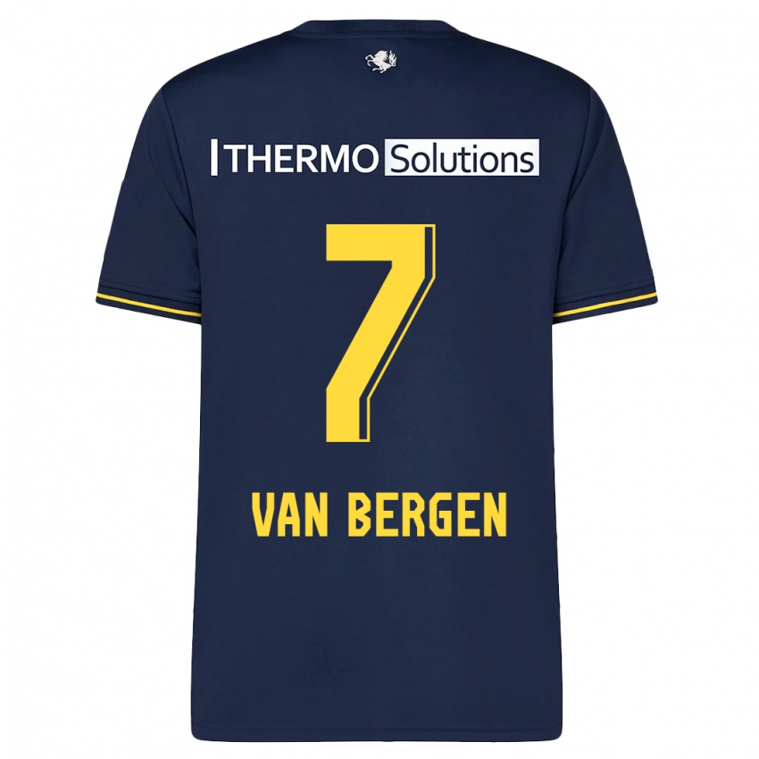 Hombre Camiseta Mitchell Van Bergen #7 Armada 2ª Equipación 2023/24 La Camisa Perú