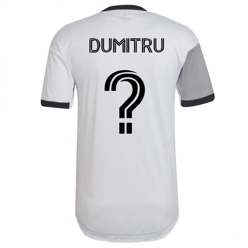 Hombre Camiseta Andrei Dumitru #0 Blanco 2ª Equipación 2023/24 La Camisa Perú