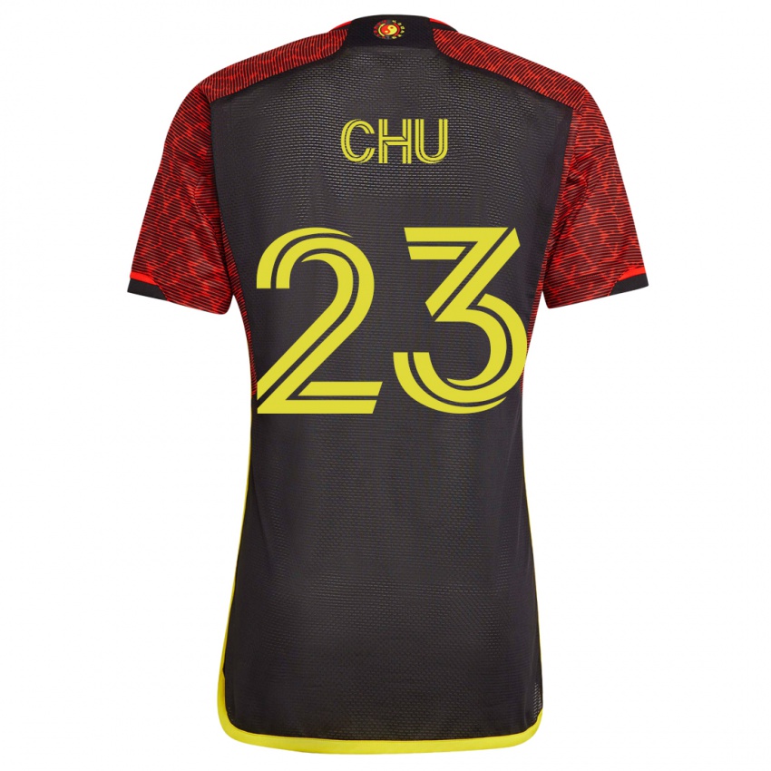 Hombre Camiseta Leo Chu #23 Naranja 2ª Equipación 2023/24 La Camisa Perú