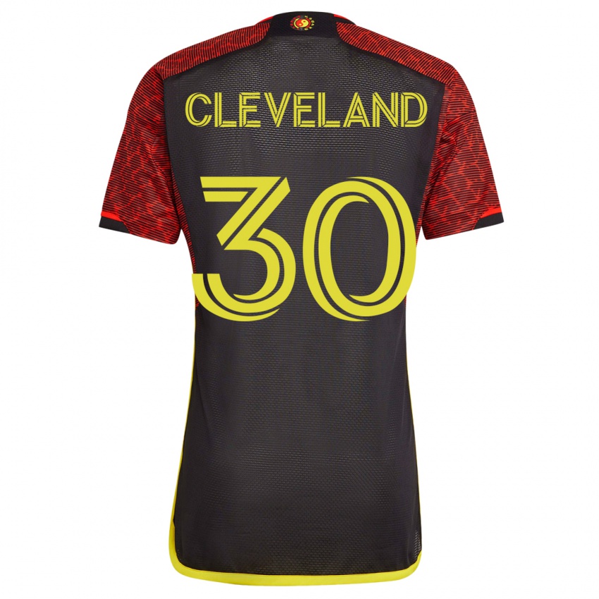 Hombre Camiseta Stefan Cleveland #30 Naranja 2ª Equipación 2023/24 La Camisa Perú