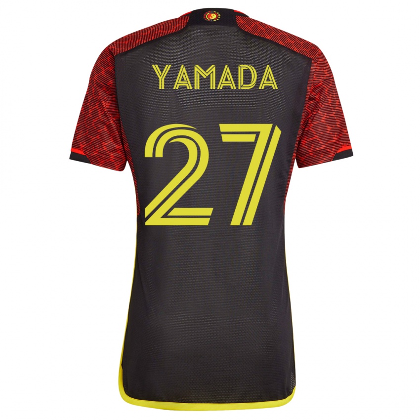 Hombre Camiseta Hikari Yamada #27 Naranja 2ª Equipación 2023/24 La Camisa Perú