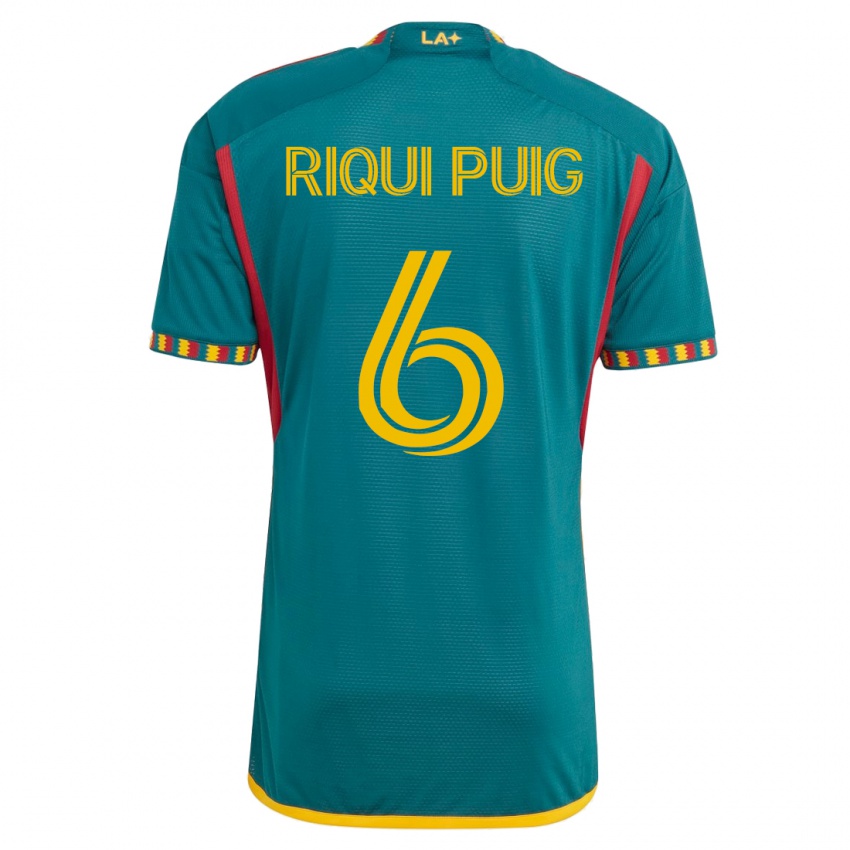 Hombre Camiseta Riqui Puig #6 Verde 2ª Equipación 2023/24 La Camisa Perú