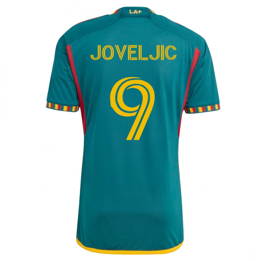 Hombre Camiseta Dejan Joveljic #9 Verde 2ª Equipación 2023/24 La Camisa Perú
