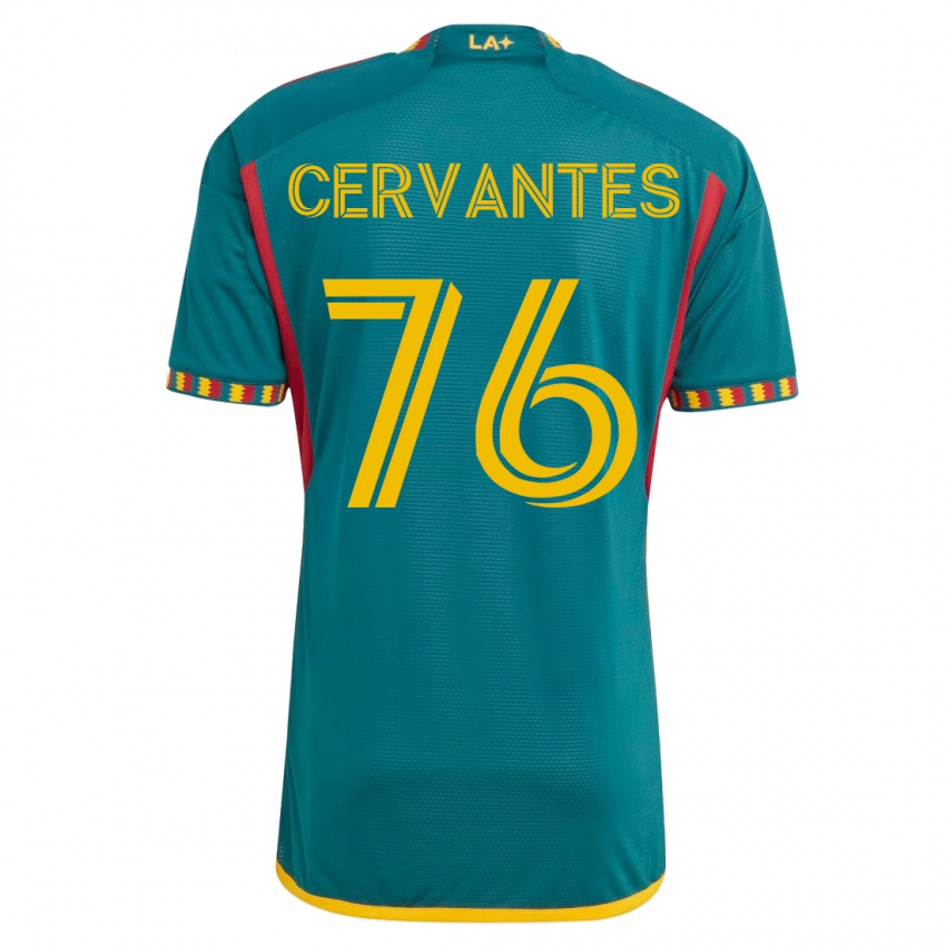 Hombre Camiseta Aaron Cervantes #76 Verde 2ª Equipación 2023/24 La Camisa Perú