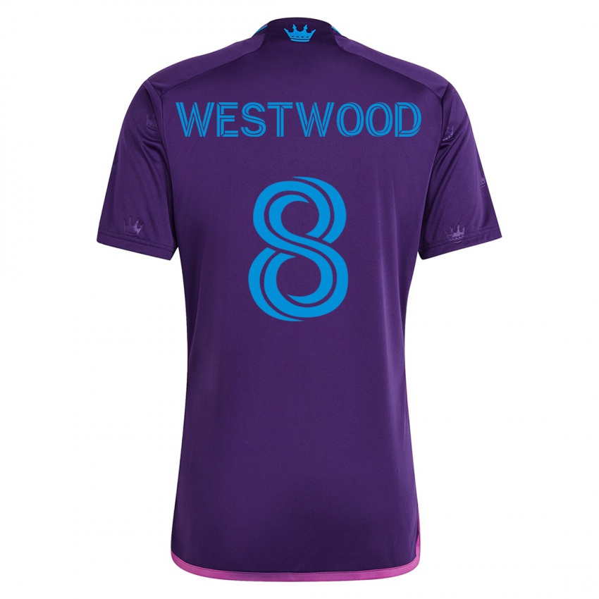 Hombre Camiseta Ashley Westwood #8 Violeta 2ª Equipación 2023/24 La Camisa Perú