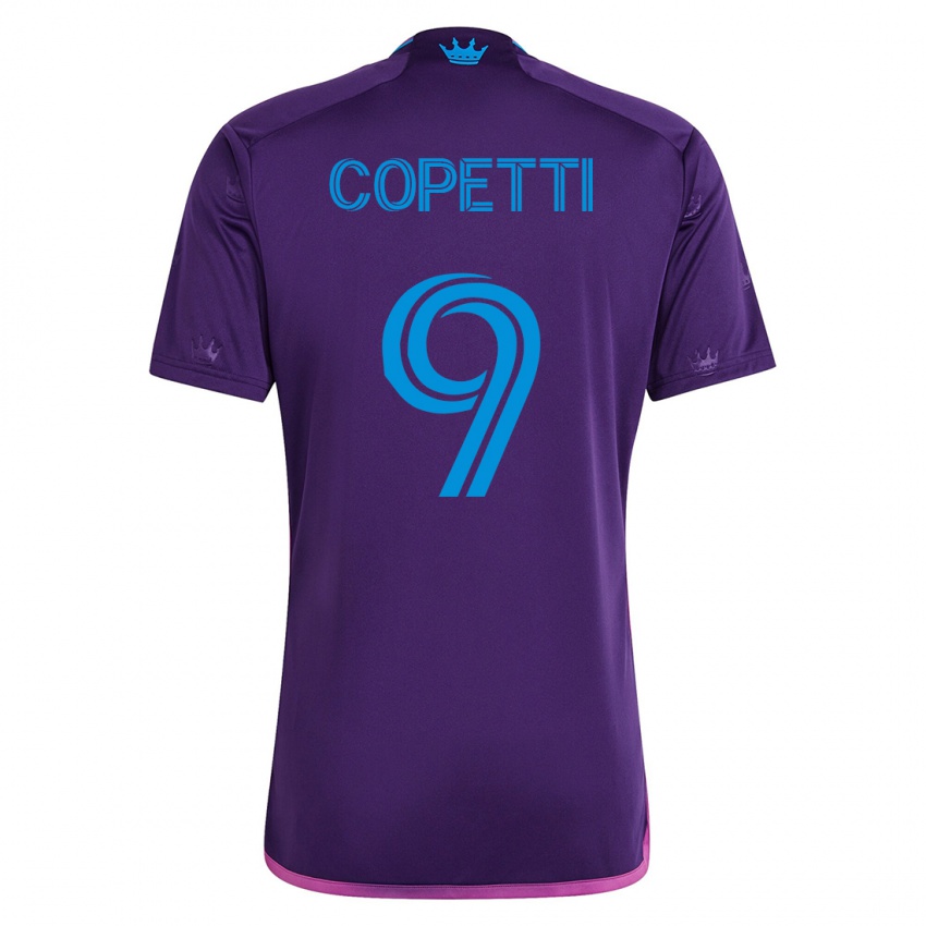 Hombre Camiseta Enzo Copetti #9 Violeta 2ª Equipación 2023/24 La Camisa Perú