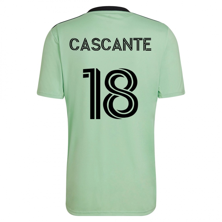 Hombre Camiseta Julio Cascante #18 Verde Claro 2ª Equipación 2023/24 La Camisa Perú