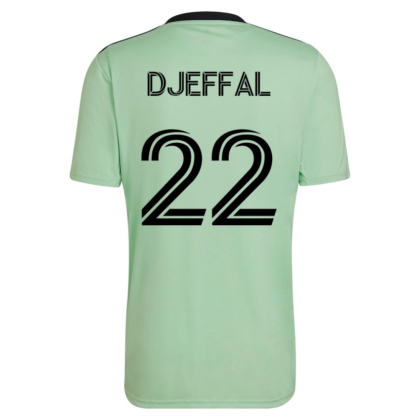 Hombre Camiseta Sofiane Djeffal #22 Verde Claro 2ª Equipación 2023/24 La Camisa Perú