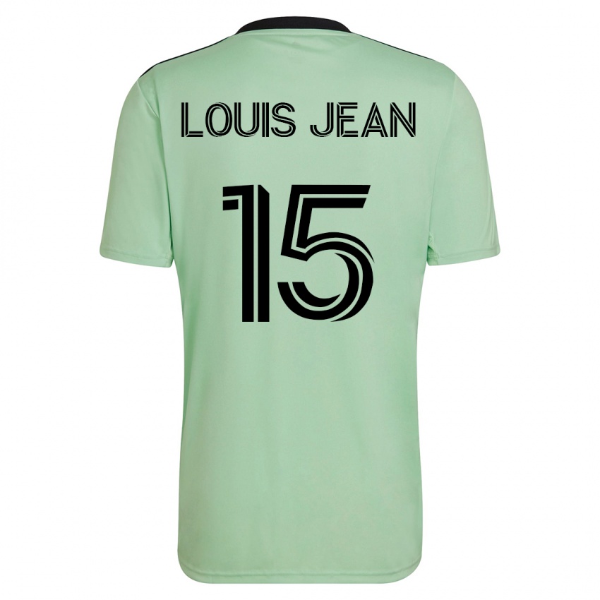 Hombre Camiseta Steeve Louis-Jean #15 Verde Claro 2ª Equipación 2023/24 La Camisa Perú