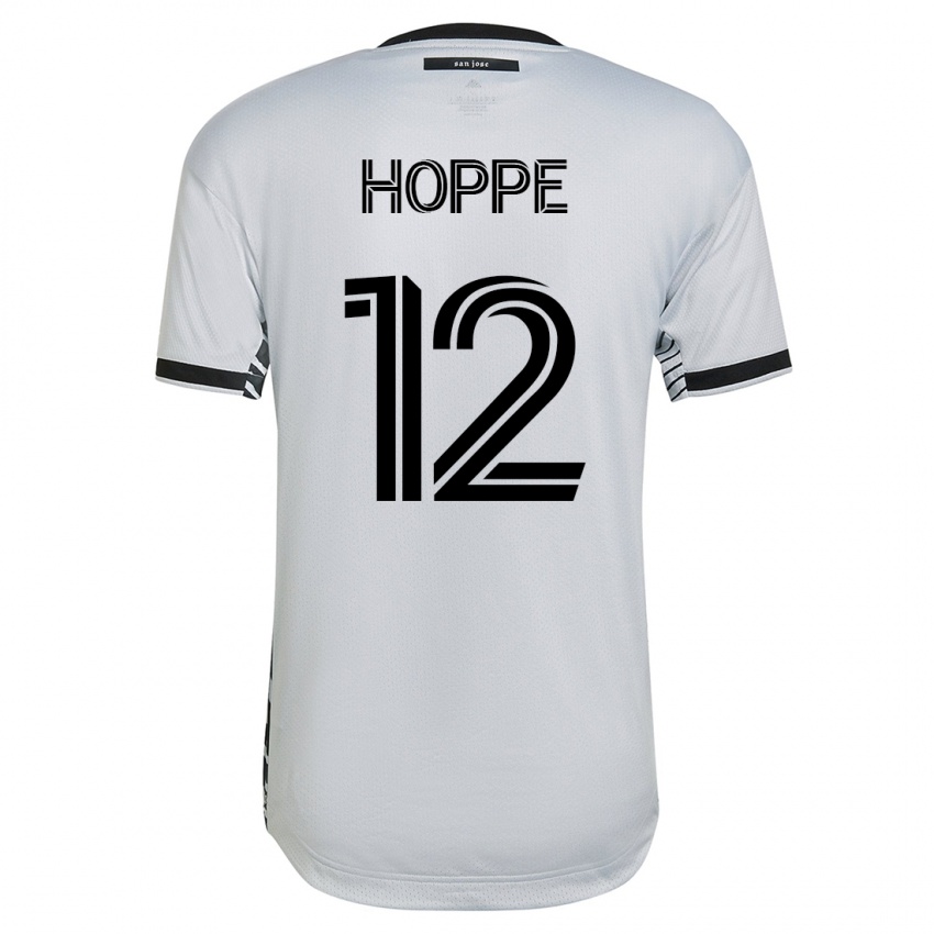 Hombre Camiseta Matthew Hoppe #12 Blanco 2ª Equipación 2023/24 La Camisa Perú