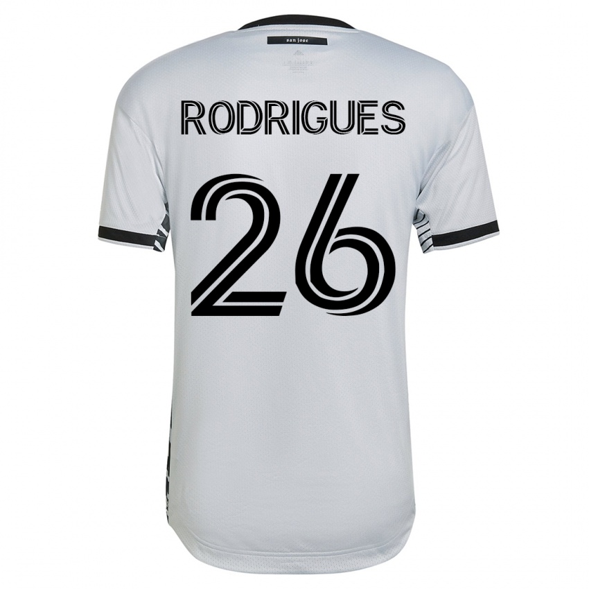 Hombre Camiseta Rodrigues #26 Blanco 2ª Equipación 2023/24 La Camisa Perú