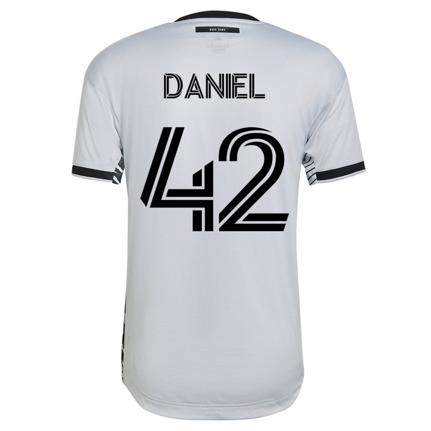 Hombre Camiseta Daniel #42 Blanco 2ª Equipación 2023/24 La Camisa Perú