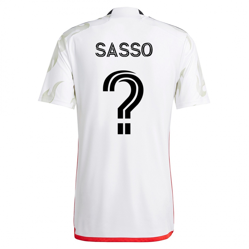 Hombre Camiseta Gino Sasso #0 Blanco 2ª Equipación 2023/24 La Camisa Perú