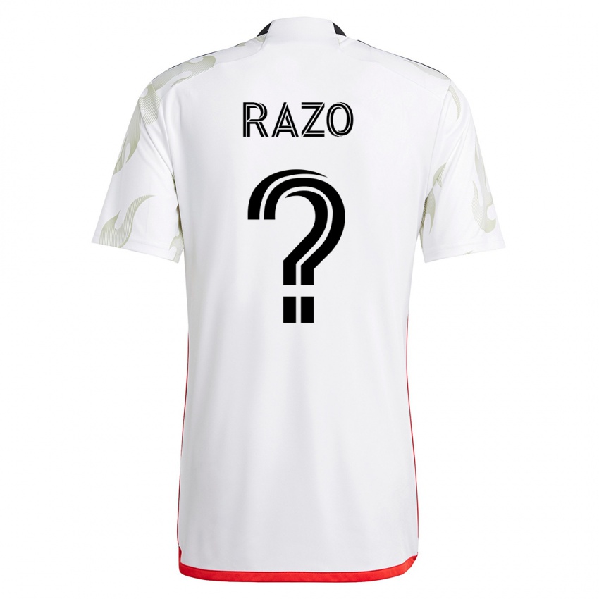 Hombre Camiseta Edgar Razo #0 Blanco 2ª Equipación 2023/24 La Camisa Perú