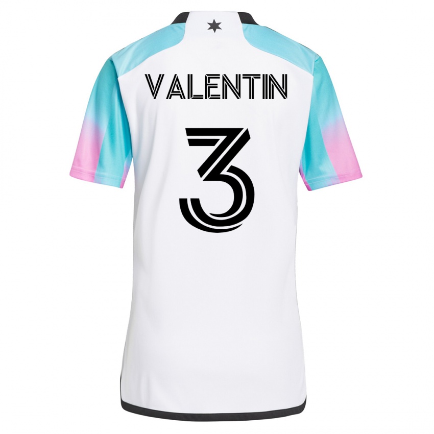 Hombre Camiseta Zarek Valentin #3 Blanco 2ª Equipación 2023/24 La Camisa Perú