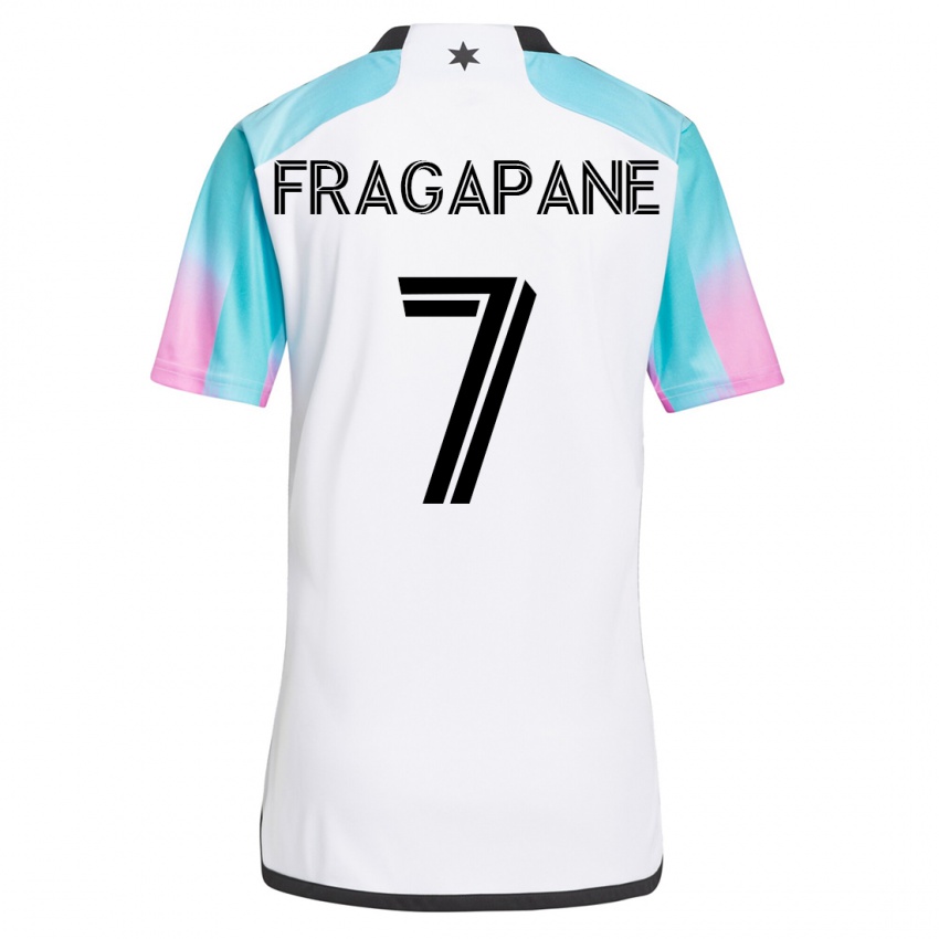 Hombre Camiseta Franco Fragapane #7 Blanco 2ª Equipación 2023/24 La Camisa Perú