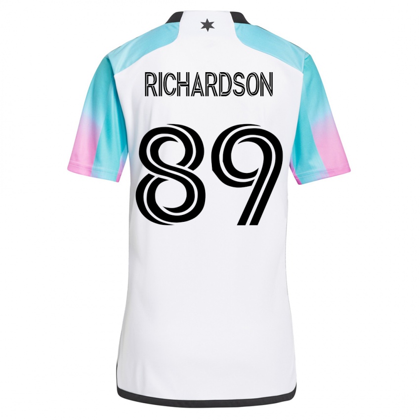 Hombre Camiseta Nick Richardson #89 Blanco 2ª Equipación 2023/24 La Camisa Perú