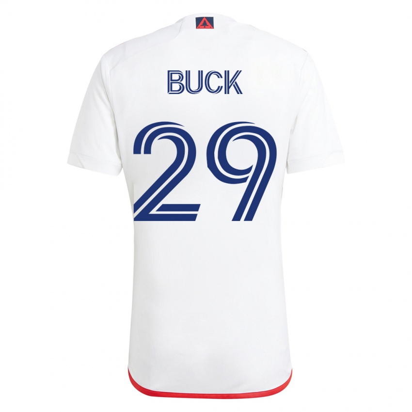 Hombre Camiseta Noel Buck #29 Blanco Rojo 2ª Equipación 2023/24 La Camisa Perú