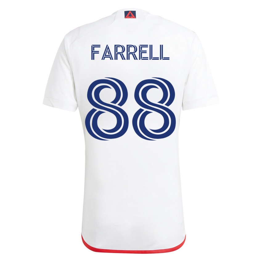 Hombre Camiseta Andrew Farrell #88 Blanco Rojo 2ª Equipación 2023/24 La Camisa Perú