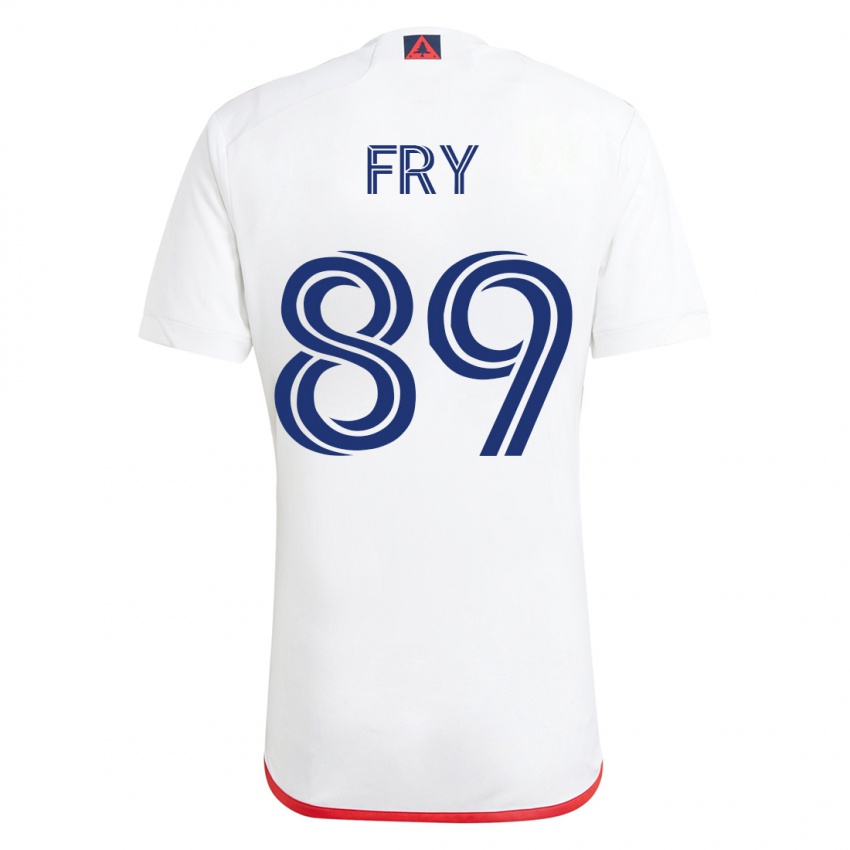 Hombre Camiseta Malcolm Fry #89 Blanco Rojo 2ª Equipación 2023/24 La Camisa Perú
