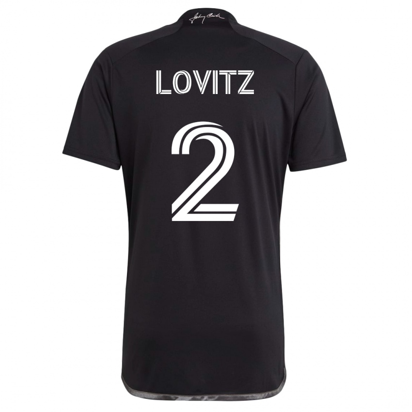 Hombre Camiseta Daniel Lovitz #2 Negro 2ª Equipación 2023/24 La Camisa Perú