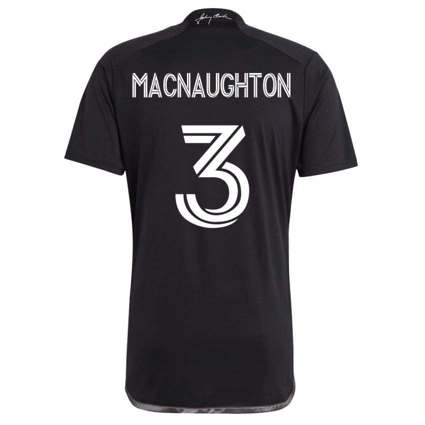 Hombre Camiseta Lukas Macnaughton #3 Negro 2ª Equipación 2023/24 La Camisa Perú