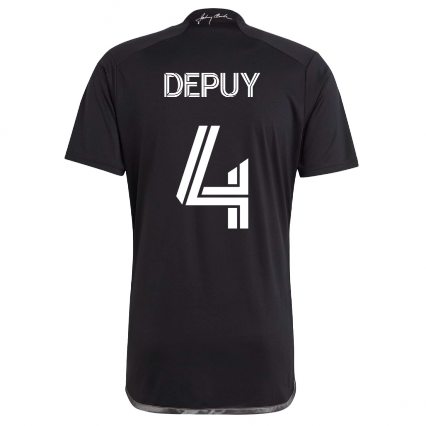 Hombre Camiseta Nick Depuy #4 Negro 2ª Equipación 2023/24 La Camisa Perú