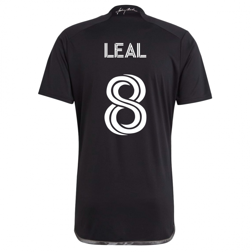 Hombre Camiseta Randall Leal #8 Negro 2ª Equipación 2023/24 La Camisa Perú