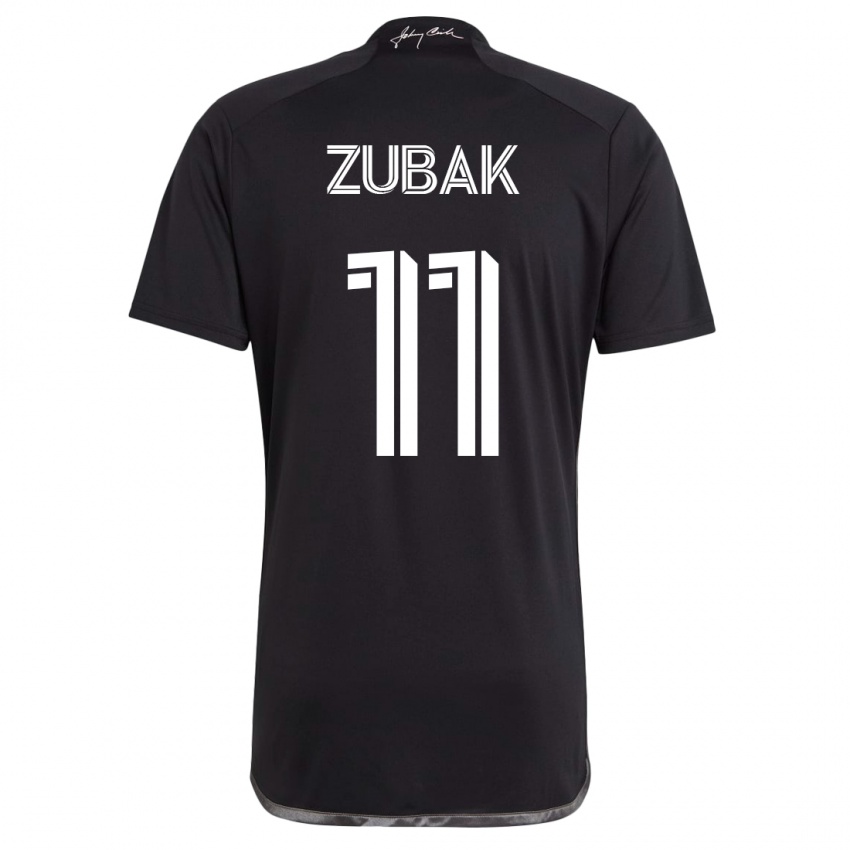 Hombre Camiseta Ethan Zubak #11 Negro 2ª Equipación 2023/24 La Camisa Perú