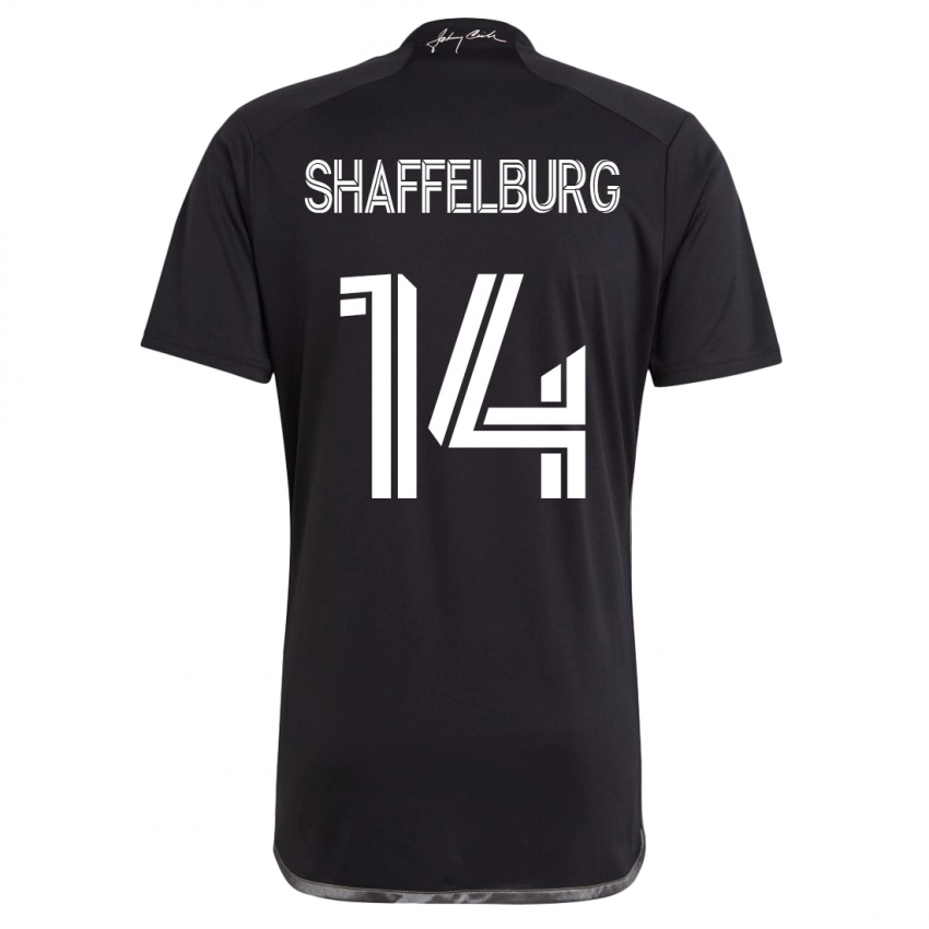 Hombre Camiseta Jacob Shaffelburg #14 Negro 2ª Equipación 2023/24 La Camisa Perú
