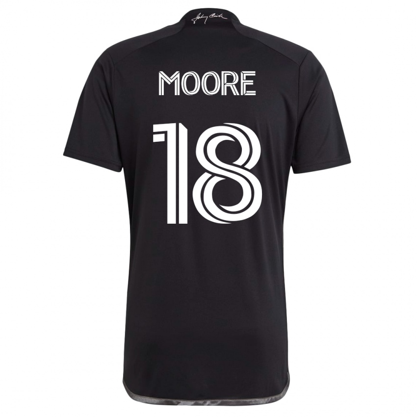 Hombre Camiseta Shaq Moore #18 Negro 2ª Equipación 2023/24 La Camisa Perú