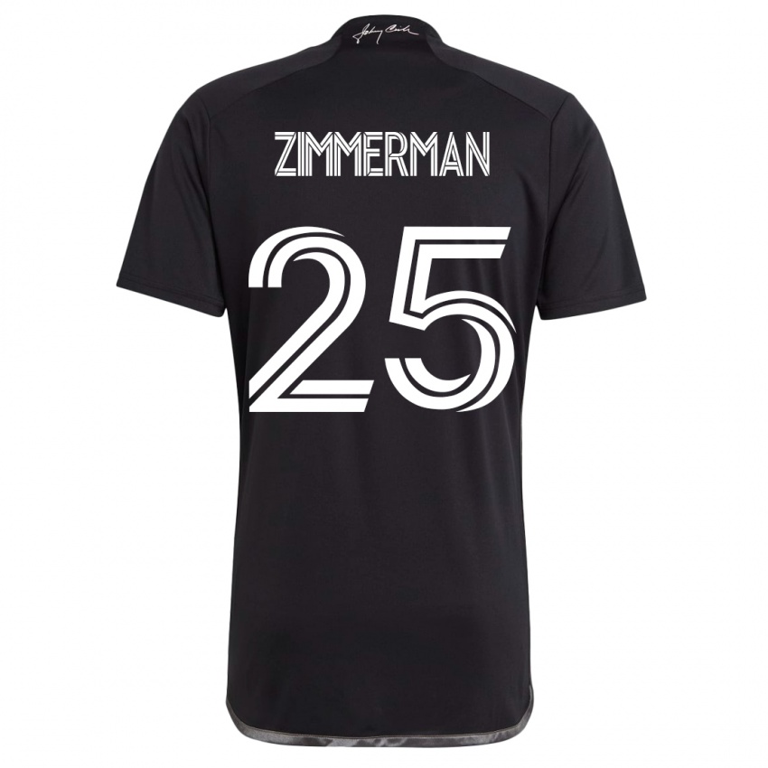 Hombre Camiseta Walker Zimmerman #25 Negro 2ª Equipación 2023/24 La Camisa Perú