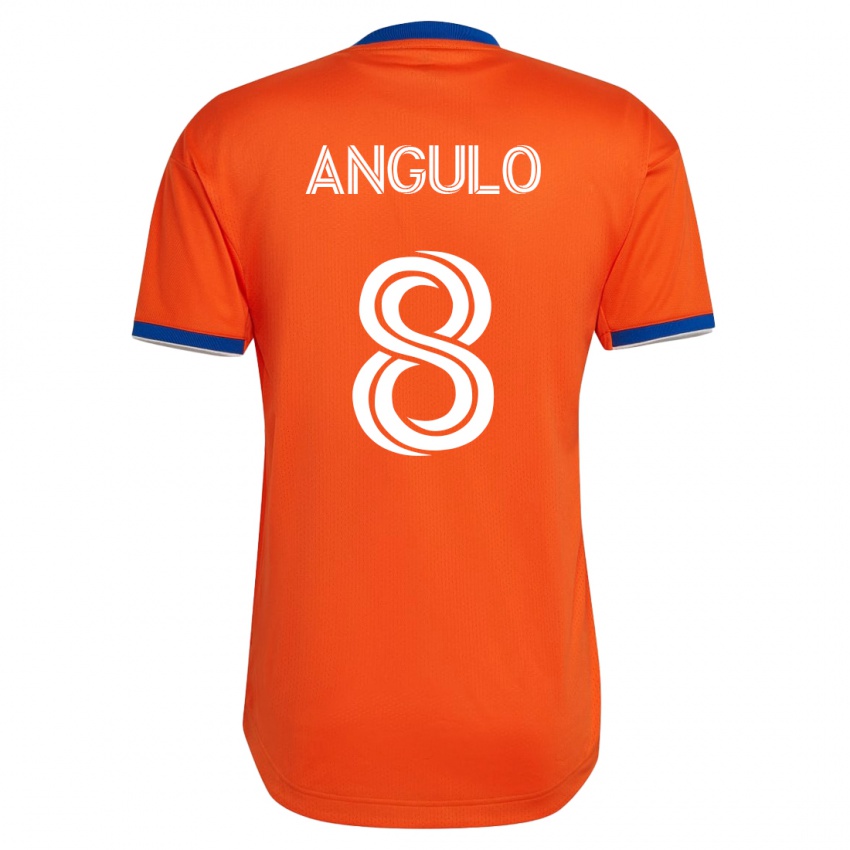 Hombre Camiseta Marco Angulo #8 Blanco 2ª Equipación 2023/24 La Camisa Perú