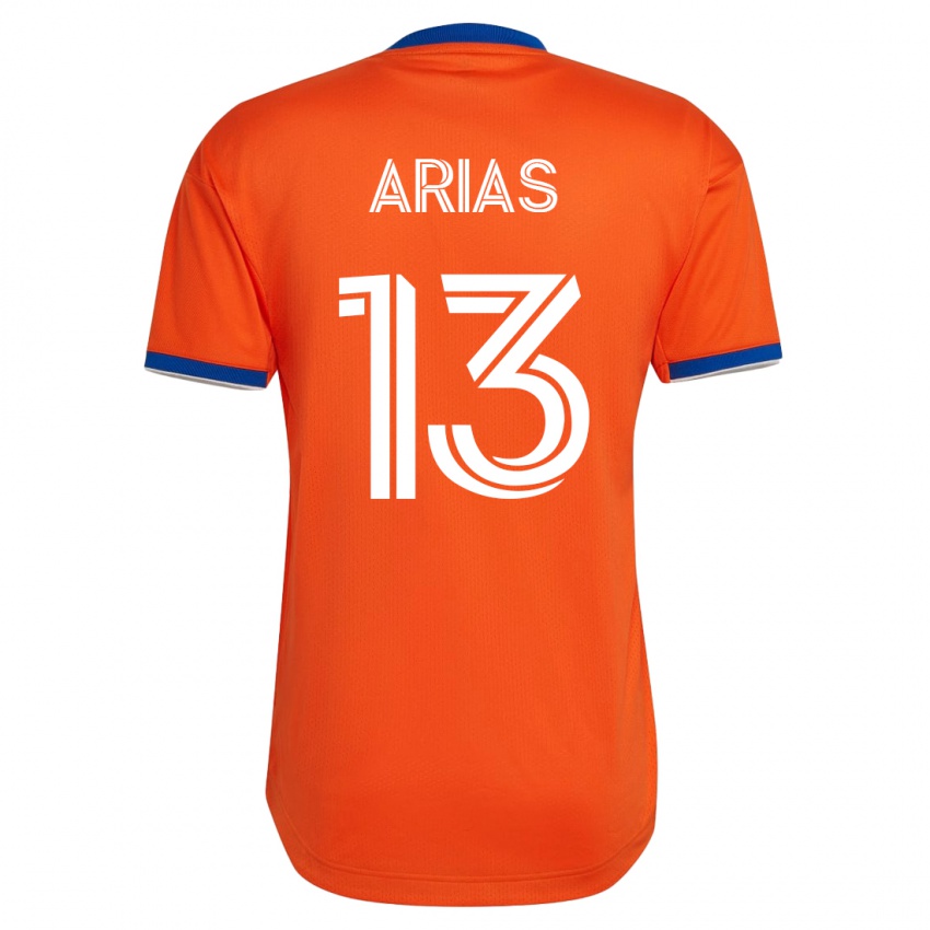 Hombre Camiseta Santiago Arias #13 Blanco 2ª Equipación 2023/24 La Camisa Perú