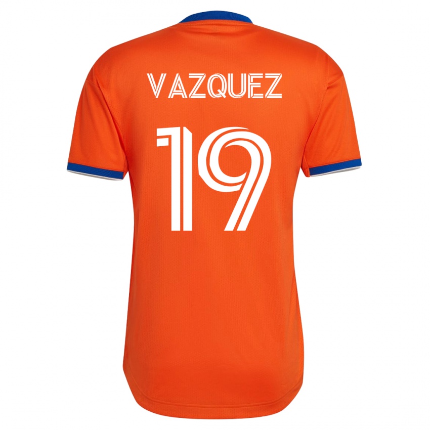 Hombre Camiseta Brandon Vazquez #19 Blanco 2ª Equipación 2023/24 La Camisa Perú