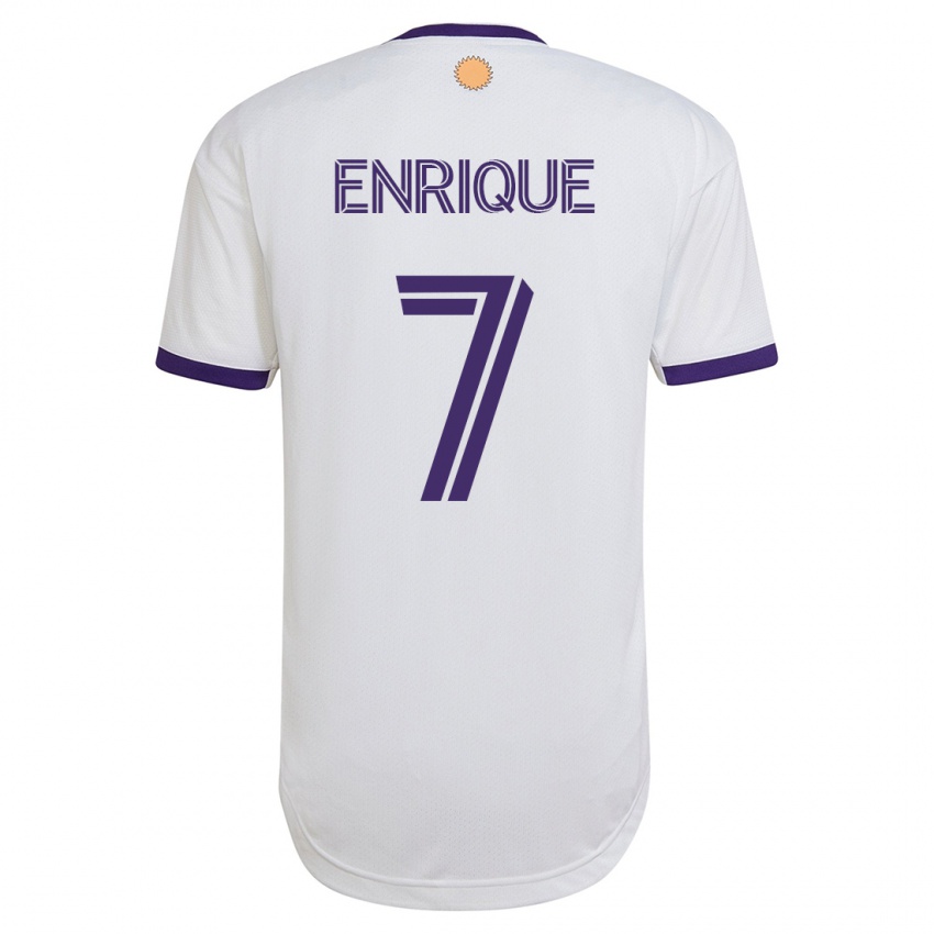 Hombre Camiseta Ramiro Enrique #7 Blanco 2ª Equipación 2023/24 La Camisa Perú