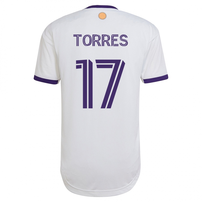 Hombre Camiseta Facundo Torres #17 Blanco 2ª Equipación 2023/24 La Camisa Perú