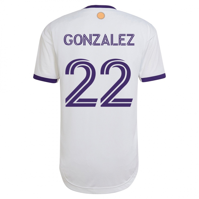 Hombre Camiseta Gastón González #22 Blanco 2ª Equipación 2023/24 La Camisa Perú