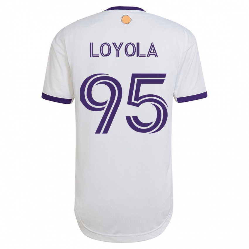Hombre Camiseta Favian Loyola #95 Blanco 2ª Equipación 2023/24 La Camisa Perú