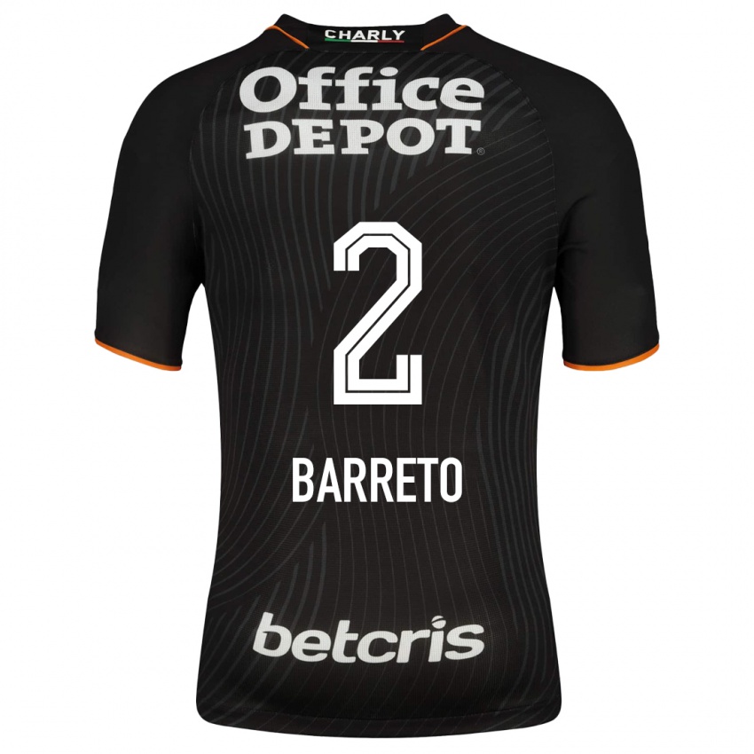 Hombre Camiseta Sergio Barreto #2 Negro 2ª Equipación 2023/24 La Camisa Perú