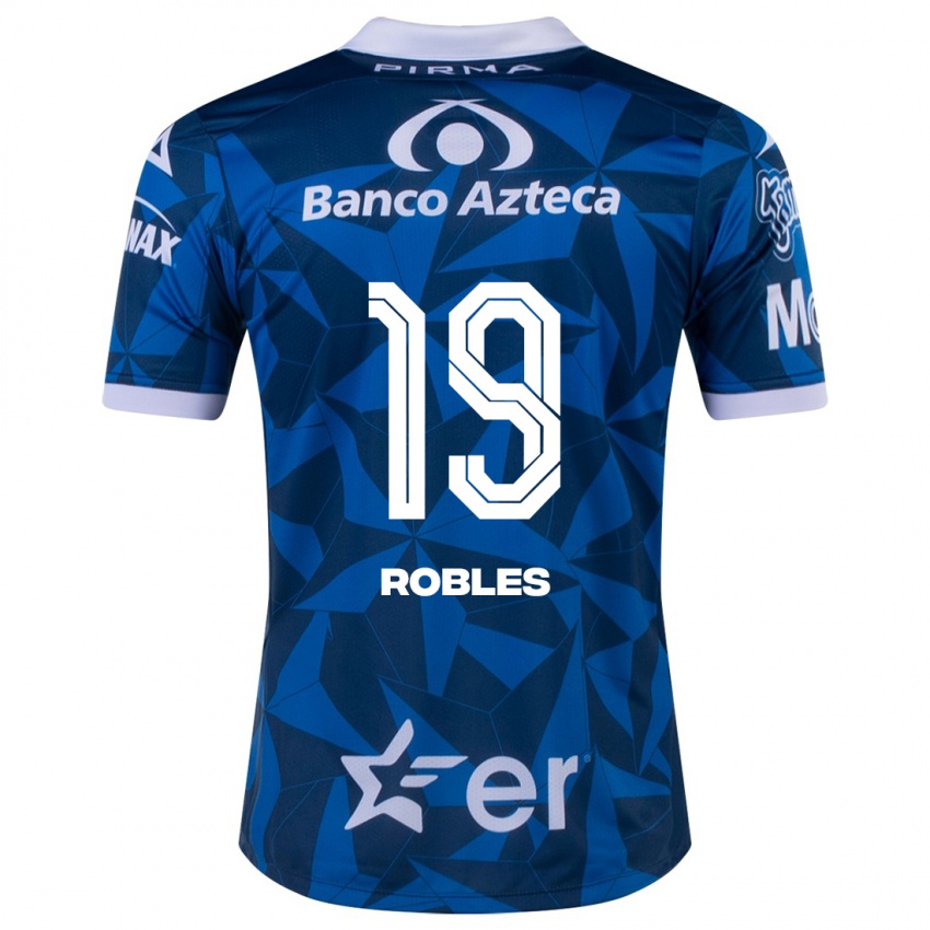 Hombre Camiseta Ángel Robles #19 Azul 2ª Equipación 2023/24 La Camisa Perú
