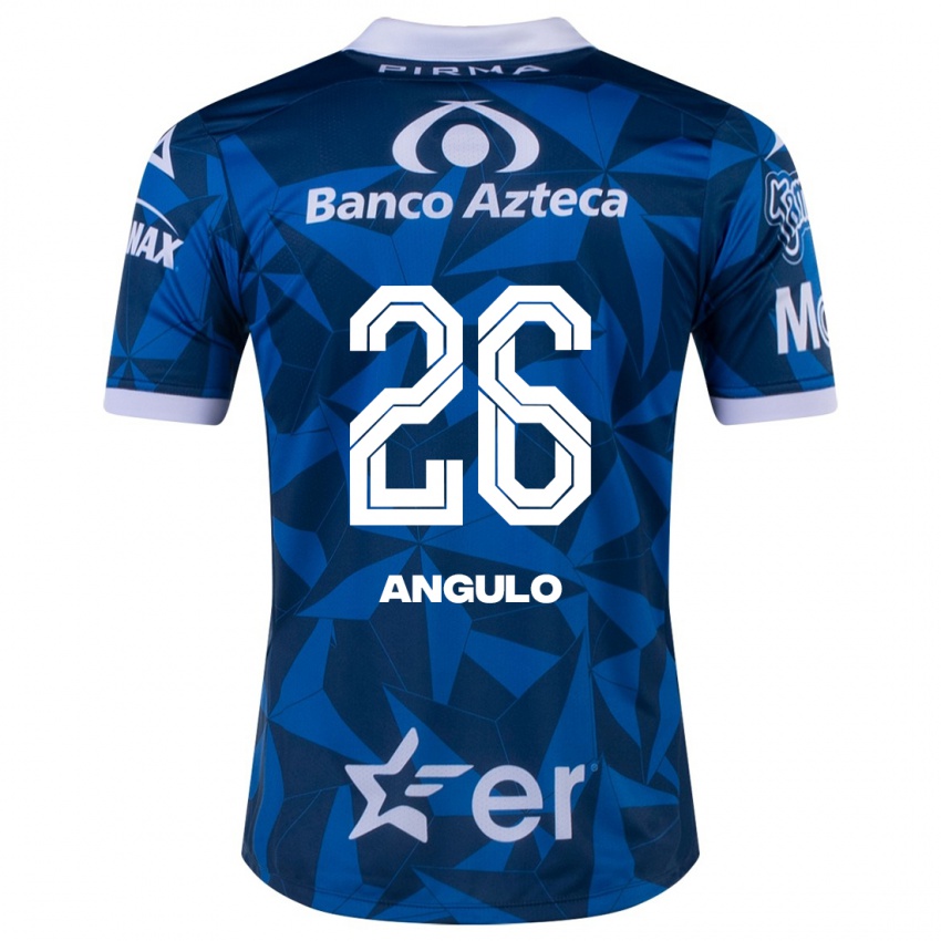 Hombre Camiseta Brayan Angulo #26 Azul 2ª Equipación 2023/24 La Camisa Perú