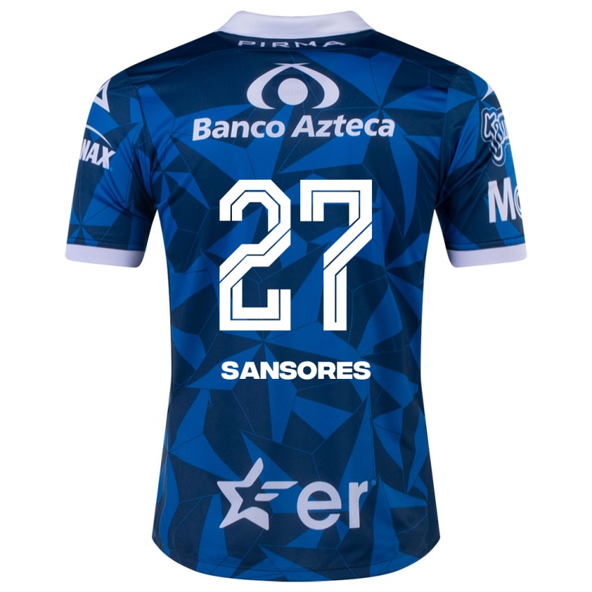 Hombre Camiseta Miguel Sansores #27 Azul 2ª Equipación 2023/24 La Camisa Perú