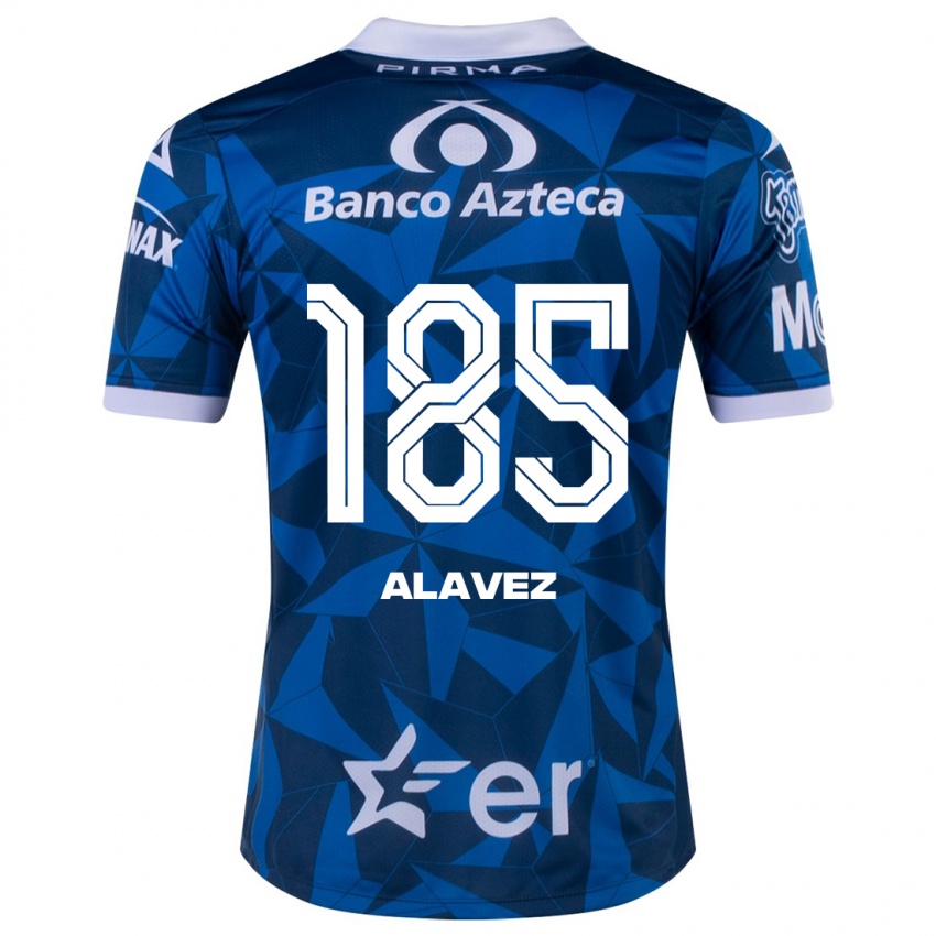 Hombre Camiseta Brian Alavez #185 Azul 2ª Equipación 2023/24 La Camisa Perú