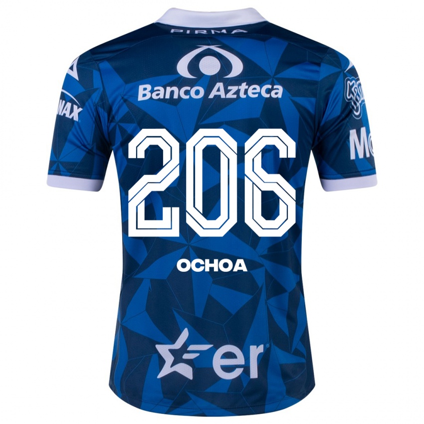 Hombre Camiseta Barúc Ochoa #206 Azul 2ª Equipación 2023/24 La Camisa Perú