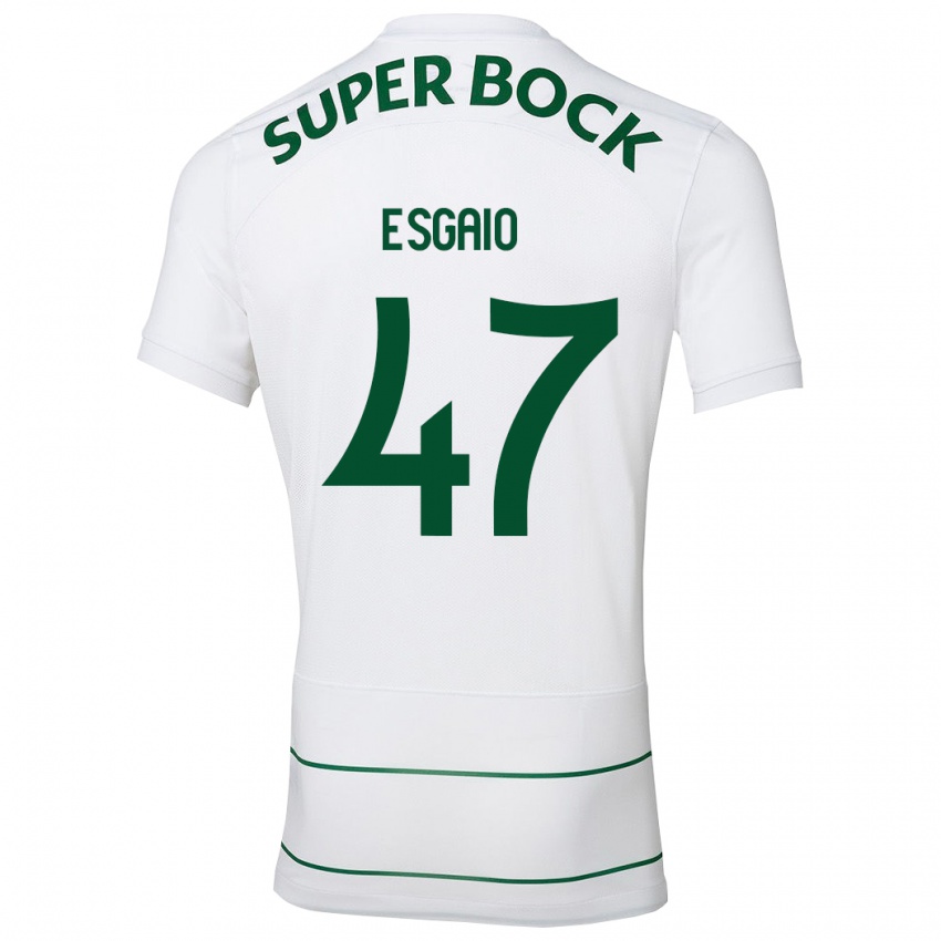 Hombre Camiseta Ricardo Esgaio #47 Blanco 2ª Equipación 2023/24 La Camisa Perú